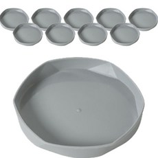 盤型花盆底座 10入, 灰色