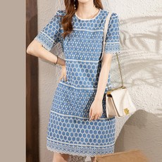 아뗄릭 고퀄리티 레이스 자수 통기성 원피스 01890 빅사이즈 포함