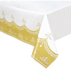 PARTYSHOW 經典金屬金色桌布, 2個, 1入