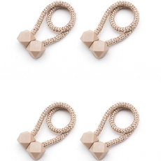 라온팩토리 八角形磁吸窗簾綁帶固定繩 45cm, 米色, 4個