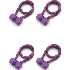 라온팩토리 八角形磁吸窗簾固定繩 45cm, 紫色, 4個