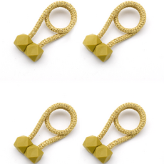 라온팩토리 八角形磁吸窗簾固定繩 45cm, 金色, 4個