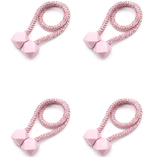 라온팩토리 八角形磁吸窗簾固定繩 45cm, 粉紅色, 4個