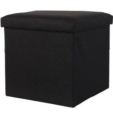 Sonio 堅固耐用摺疊收納箱 25 x 25 x 25 cm, 05 黑色, 1個