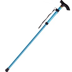 ENQMA 5단 미끄럼 방지 접이식 지팡이 등산스틱, 블루, 1개