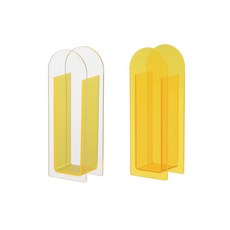 Black Tree 感性室內裝飾壓克力花瓶2件組, 黃色