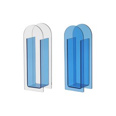 블랙트리 감성 인테리어 아크릴 화병 2종세트, 블루