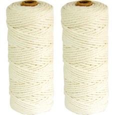 INP 麻花棉繩 3mm, 白色, 200m