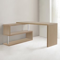 파란들 웜넬 와이드 데스크 테이블 책상 + 책장 1600 세트 방문설치, 메이플