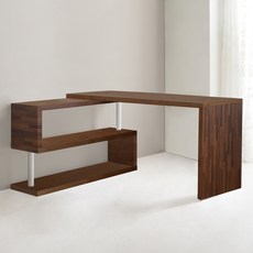 파란들 웜넬 와이드 데스크 테이블 책상 + 책장 1600 세트 방문설치, 다크엘다