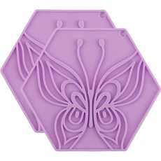 All-rounder 六角形砂鍋隔熱墊 紫色, 2個