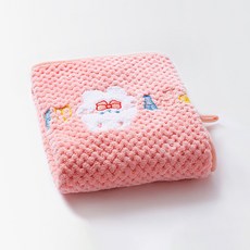 파스텔펫 반려동물 캐릭터 포인트 목욕타월, 핑크, 1개