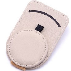 카템 써클 마그넷 썬바이저 클립 차량용 선글라스 안경 거치대, 베이지, 1개