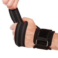 重磅防滑健身重訓護腕帶, 黑色, 2個