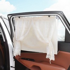 GMZ MOTORS 車用窗簾 蕾絲 遮陽簾, 2個, 混合色