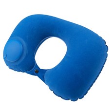 미카엘그라운드 팽창식 U자형 베개, 미디엄 블루, 1개