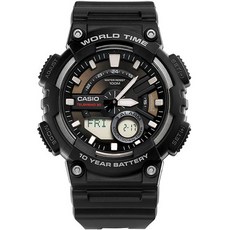 CASIO 卡西歐 男用 電話備忘錄 30 聚氨酯手錶 AEQ-110W-1AVDF