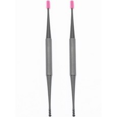 데일리리빙 실리콘 듀얼팁 귀이개 블랙 + 핑크, 1개입, 2개