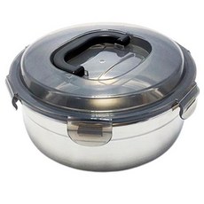 Kitchen-Art Fiancee不鏽鋼圓形手提保鮮盒 4號 1860ml, 1入, 單品