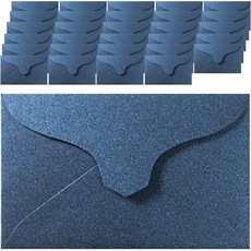 2Youngdesign 奢華珍珠迷你名片信封, 深藍色, 30個