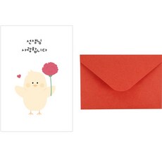 Donna&deco 教師節老師明信片 10p + 信封 10p + 透明貼紙 10p 套組, 060 老師我愛您小雞, 1組