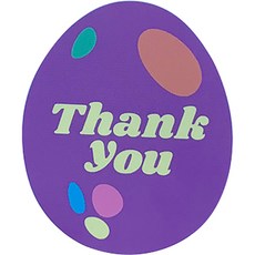 Tina Picnic 謝謝 恐龍蛋造型感謝貼紙, 100個, 混合顏色