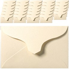 2Youngdesign 奢華珍珠迷你名片信封, 柔和奶油色, 30個