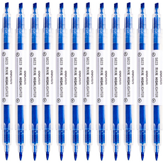 deLi 得力 雙頭柔和色調螢光筆, 12個, 藍色