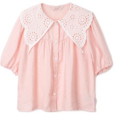 Perimitz 女童款蕾絲領雪紡衫 P2320B352