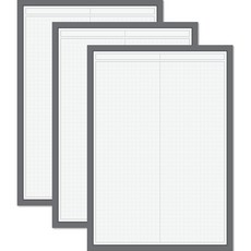 Makeit Mono 方格筆記本 B5, 深灰色, 3個, 50張