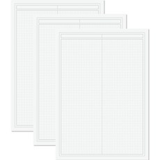 Makit Mono 格線筆記本 B5, 白色, 3個, 50張