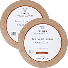 Master 圓形畫布 2入, 黃麻