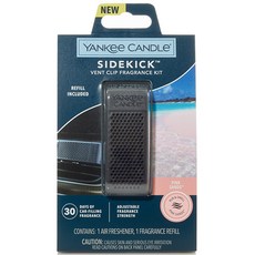 YK Sidekick 車用芳香劑 出風口夾DOT 本體, 粉紅沙灘, 1個