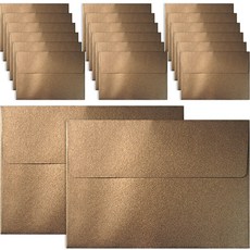 奢華珍珠喜帖明信片信封, 古銅色, 20個