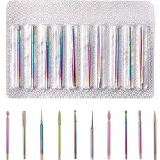 美甲鑽頭 10件組 KN-A4073, 混合色, 1套