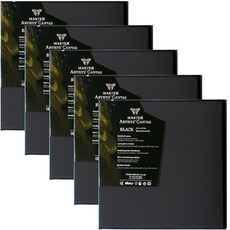 Master 黑色正方形畫布 S型 10 x 10 公分, 5個, 1號