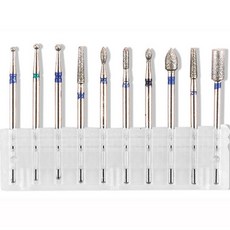 美甲磨頭10件組 KN-A4061, 混色, 1套