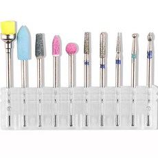 美甲鑽頭10件組 KN-A4062, 混合色, 1套