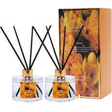 로맨띠끄 니치 퍼퓸 디퓨저 200ml x 2p + 섬유 스틱 8p 세트, 프리지아, 1세트