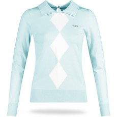 430高爾夫Lux Golf女款菱形格長袖針織高爾夫襯衫 LB3S606W