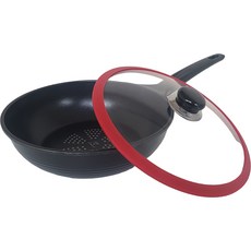 키친아트 F3 티타코니아코팅 궁중팬 26cm + 실리콘림 커버 세트, 블랙, 후라이팬 + 실리콘림 커버
