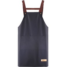 DADA 帆布美術廚房專家用防水防油圍裙, 黑色