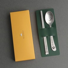 INSPOON 上帝愛你 湯匙 + 筷子 8件組, 湯匙 8p + 筷子 8p + 包裝紙 + 貼紙, 銀色, 1個