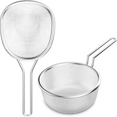 WAGENSTEIGER 不鏽鋼濾網 拍型小濾網 + 圓形 2件組, 1套