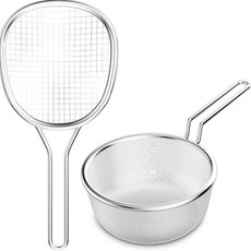 WAGENSTEIGER 不鏽鋼濾網 球拍型大濾網 + 圓形 2件組, 1套