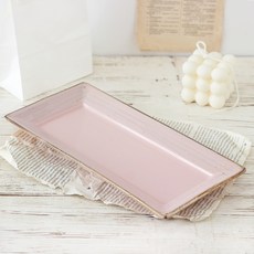 甜美系列長方形盤, 可愛粉