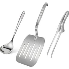 WAGENSTEIGER 全不鏽鋼料理工具3件組, 單一顏色, 料理夾 + 鍋鏟 + 上菜匙