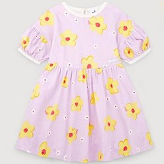 JELISPOON 女童款花朵公主袖洋裝