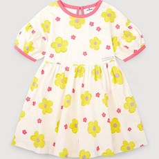 JELISPOON 女童款花朵公主袖洋裝