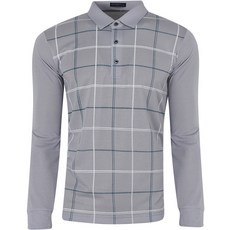 Feraeus 男士棋盤格涼感材質長袖高爾夫Polo衫 GRBST230400